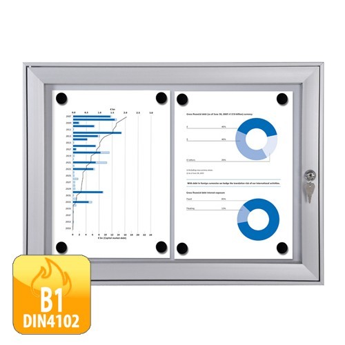 Schaukasten S-Line 2 x DIN A4, B1 Norm